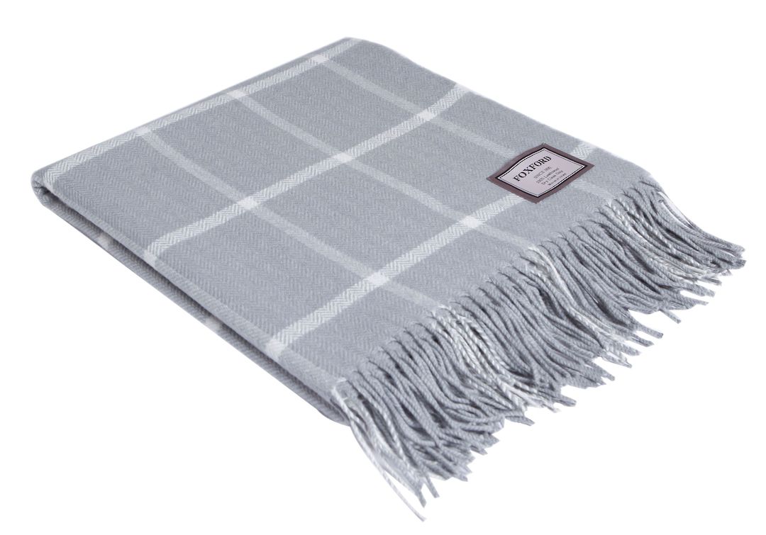 Importico - Foxford - Lambswool Throws - Sage Check image 1